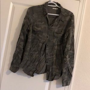 Camo button down